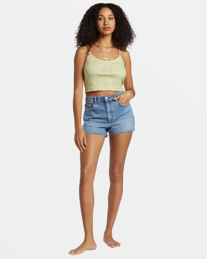 Billabong Tops Aloe Cropped Tank Top Willow 8211 Women Billabong Tops Aloe Cropped Tank Top Willow 8211 Women