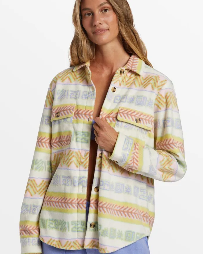 Billabong Tops Forge Fleece Flannel Jacket Multi 8211 Women Billabong Tops Forge Fleece Flannel Jacket Multi 8211 Women