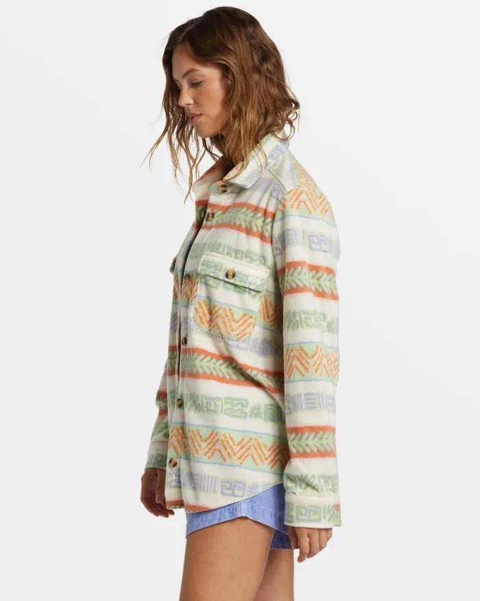 Billabong Tops Forge Fleece Flannel Jacket Multi 8211 Women Billabong Tops Forge Fleece Flannel Jacket Multi 8211 Women