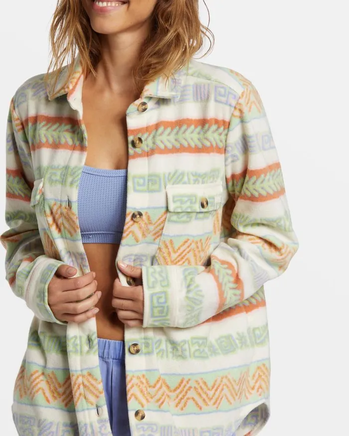 Billabong Tops Forge Fleece Flannel Jacket Multi 8211 Women Billabong Tops Forge Fleece Flannel Jacket Multi 8211 Women