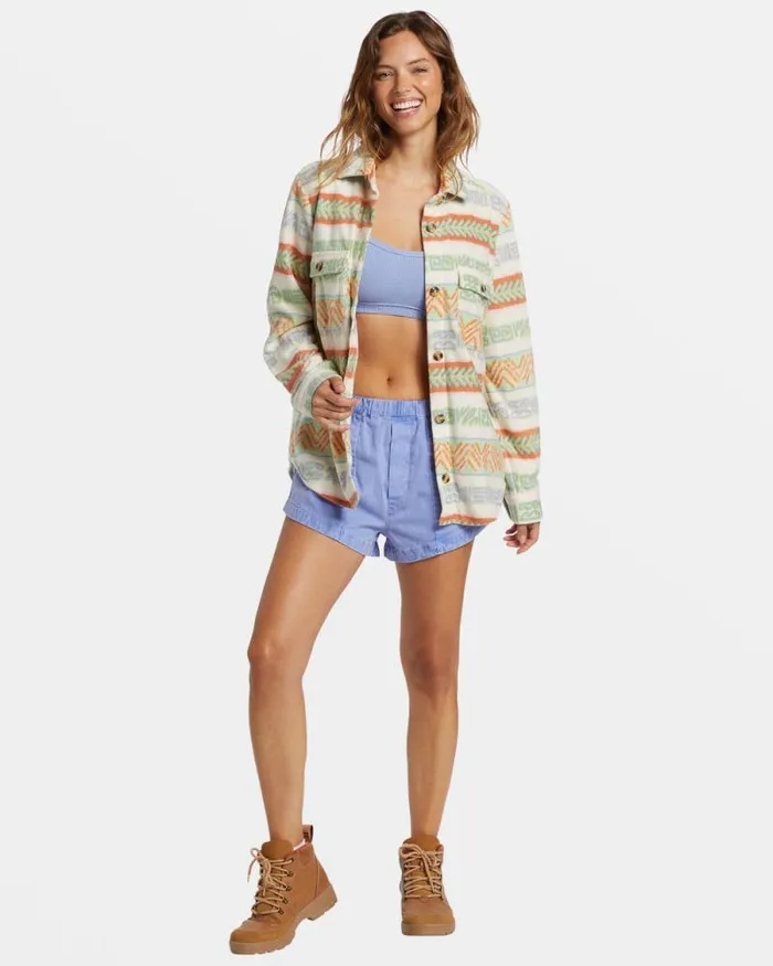Billabong Tops Forge Fleece Flannel Jacket Multi 8211 Women Billabong Tops Forge Fleece Flannel Jacket Multi 8211 Women