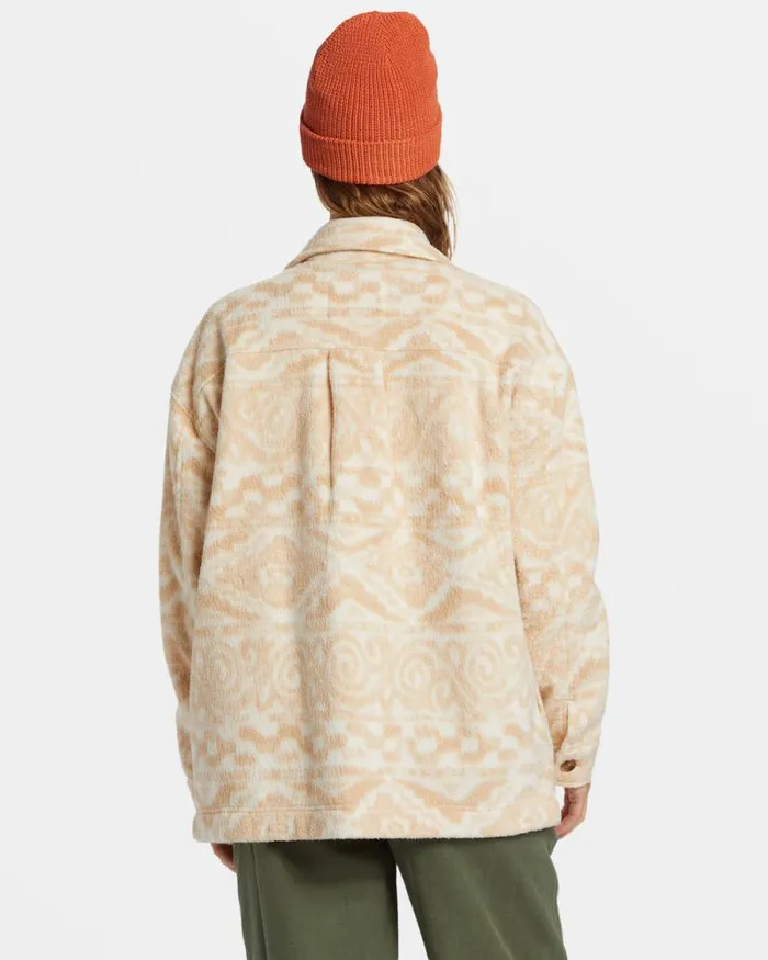 Billabong Tops Happy Camper Shacket Button Sweater Wet Sand 8211 Women Billabong Tops Happy Camper Shacket Button Sweater Wet Sand 8211 Women