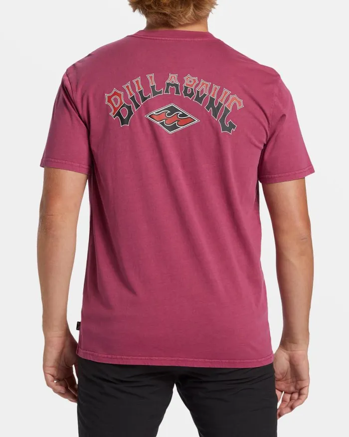 Billabong Wave Washed Essentials Arch Wash TShirt Jam 8211 Men