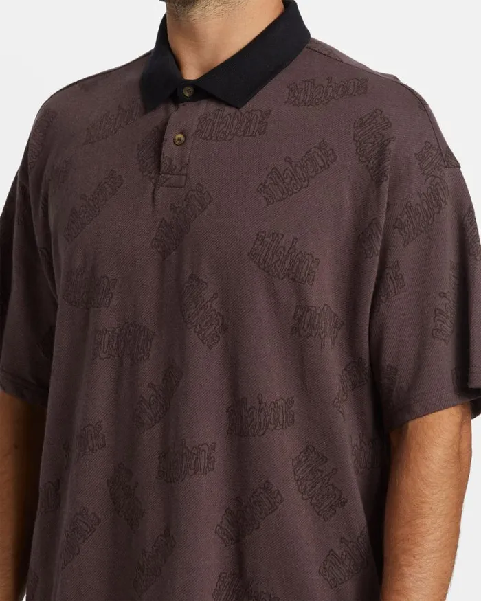 Billabong Wave Washed Essentials Shibuya Short Sleeve Polo Tshirt Plum 8211 Men Billabong Wave Washed Essentials Shibuya Short Sleeve Polo Tshirt Plum 8211 Men