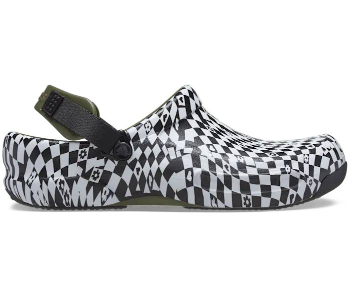 Bistro Pro LiteRide Graphic Clog Black White Men Crocs Clogs