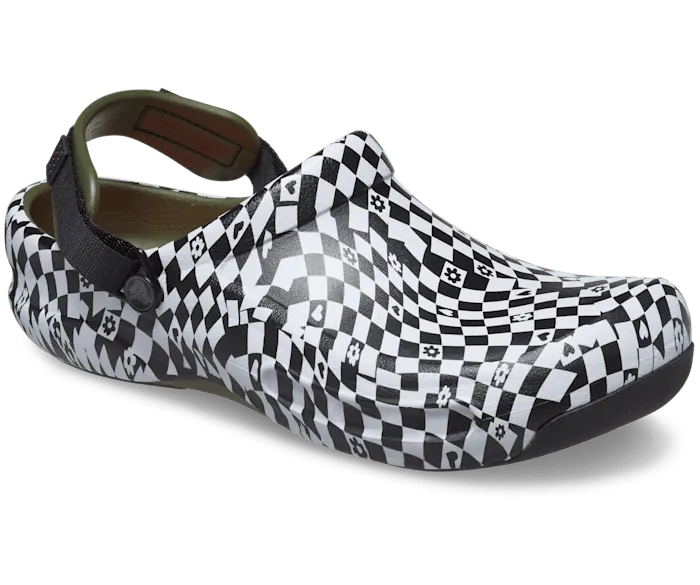 Bistro Pro LiteRide Graphic Clog Black White Men Crocs Clogs