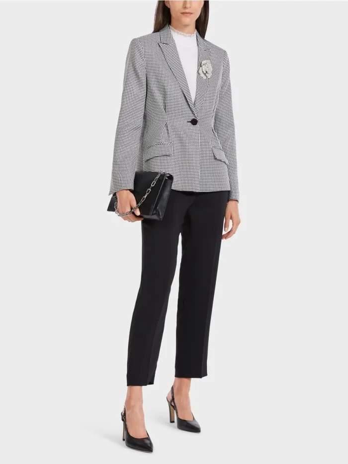Blazer Damen Marc Cain Blazer Mit HahnentrittKaro White And Black