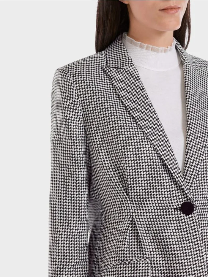 Blazer Damen Marc Cain Blazer Mit HahnentrittKaro White And Black
