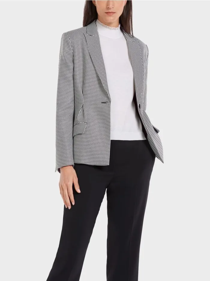Blazer Damen Marc Cain Blazer Mit HahnentrittKaro White And Black