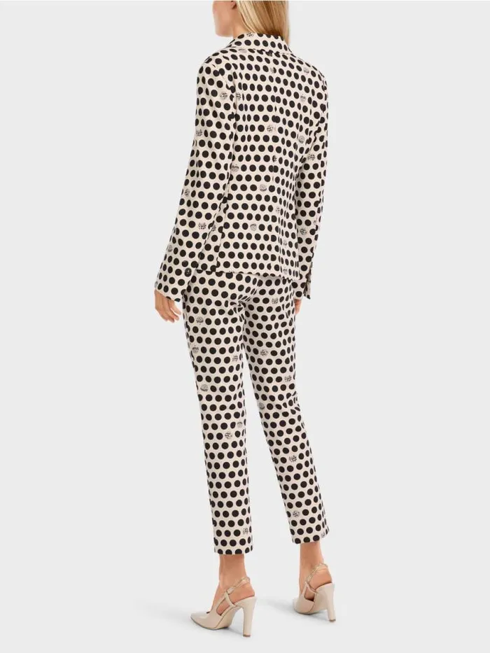 Blazer Damen Marc Cain Krpernaher Blazer Mit Tupfendessin Black