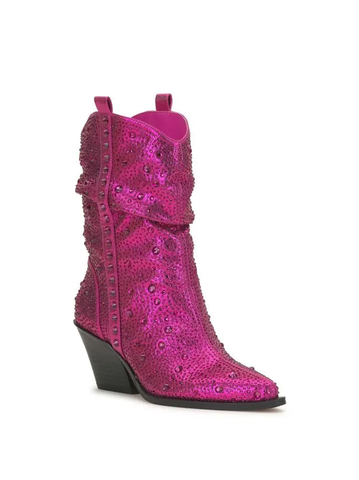 Boots and Booties Shoes Jessica Simpson Zellya Western Bootie In Fuschia