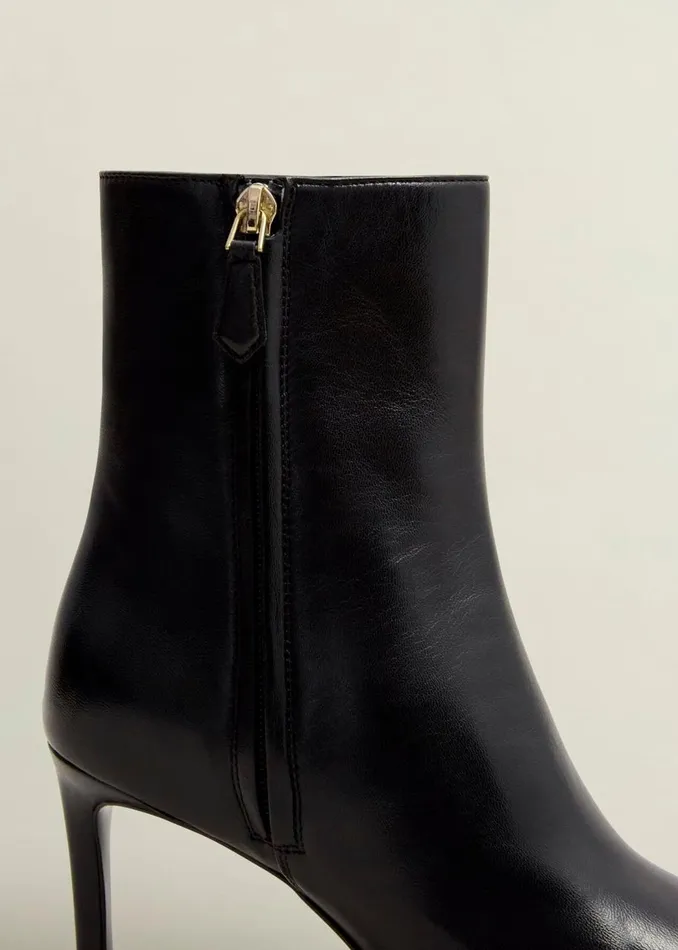 Boots Women HOBBS Aria Leather Ankle Boots Black