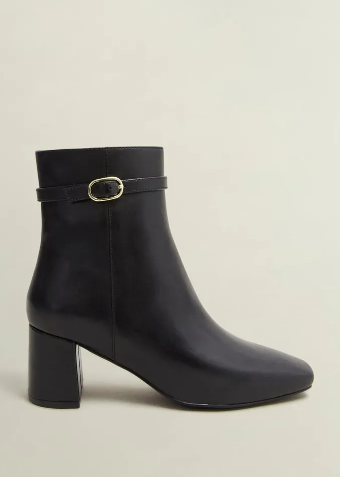 Boots Women HOBBS Gabriella Leather Ankle Boots Black