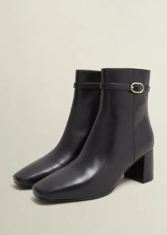 Boots Women HOBBS Gabriella Leather Ankle Boots Black