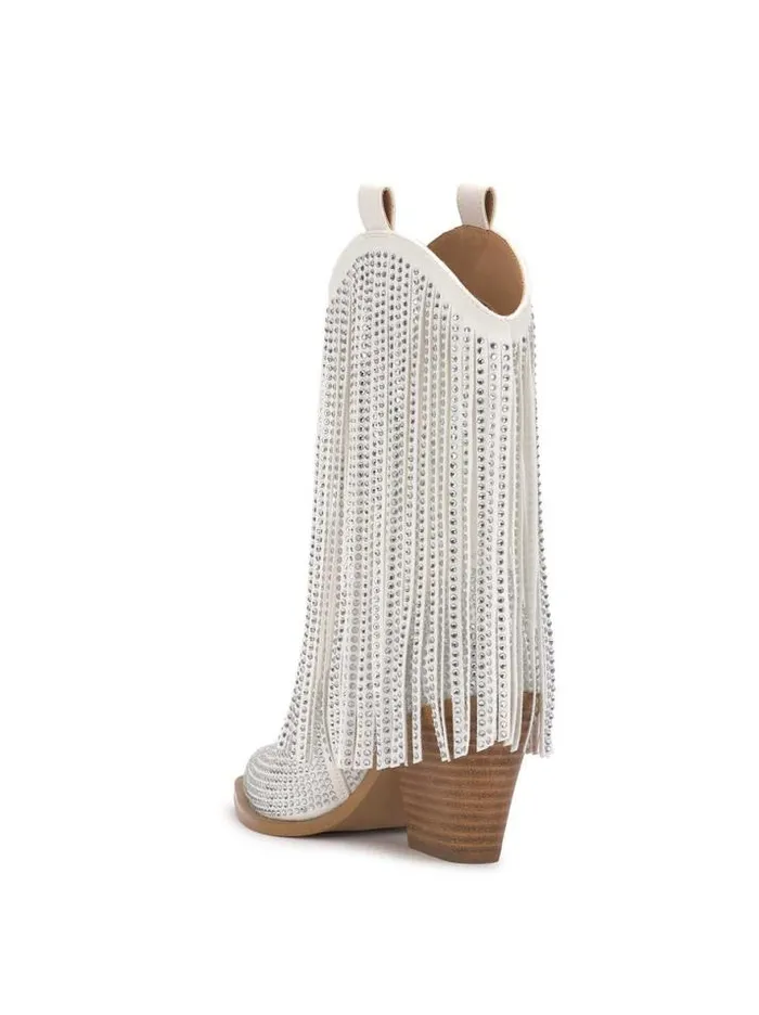 Bridal Shoes Jessica Simpson Paredisa Fringe Bootie In White