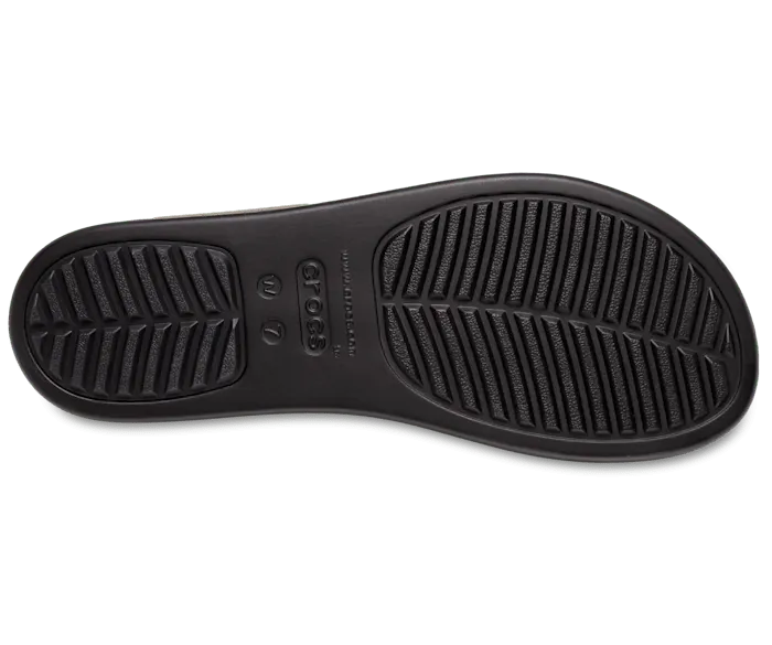 Brooklyn Buckle Black Women Crocs Slides