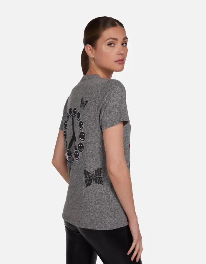 Capri Peace Elements Heather Grey Women039s Lauren Moshi Short Sleeve