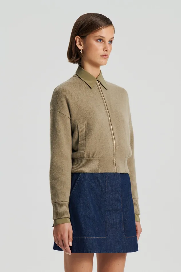 CASHMERE BOMBER TRENCH Knitwear Scanlan Theodore Women CASHMERE BOMBER TRENCH Knitwear Scanlan Theodore Women