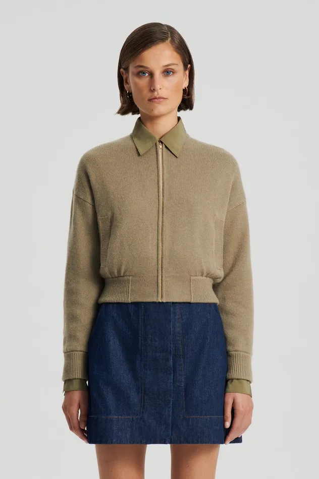 CASHMERE BOMBER TRENCH Knitwear Scanlan Theodore Women CASHMERE BOMBER TRENCH Knitwear Scanlan Theodore Women
