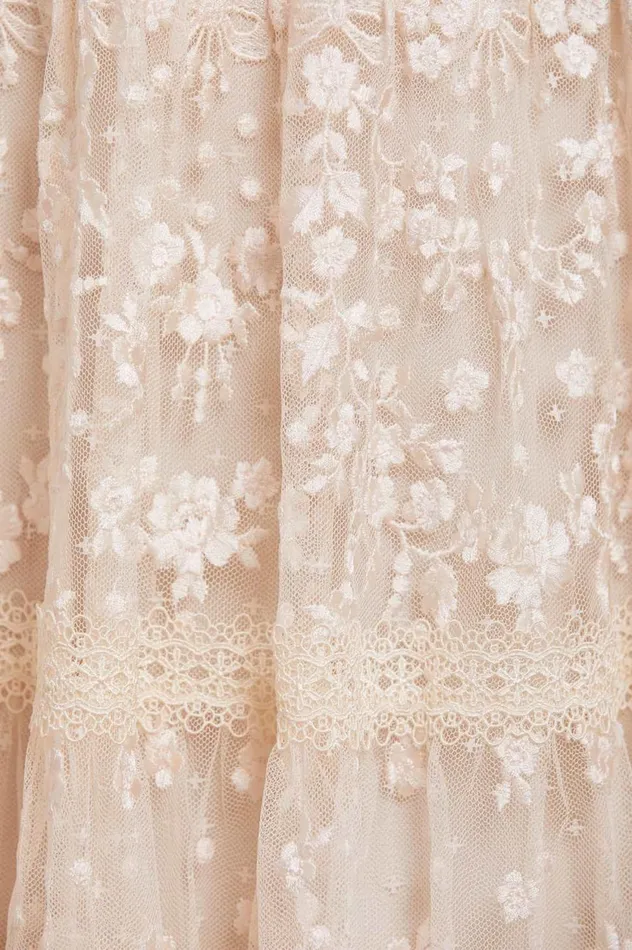 Celestia Ribbon Ankle Gown Champagne Women Needle and Thread Dresses