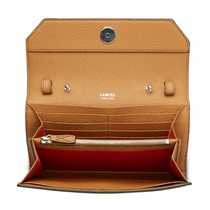 Chain Wallet Camel Women Lancel Clutch
