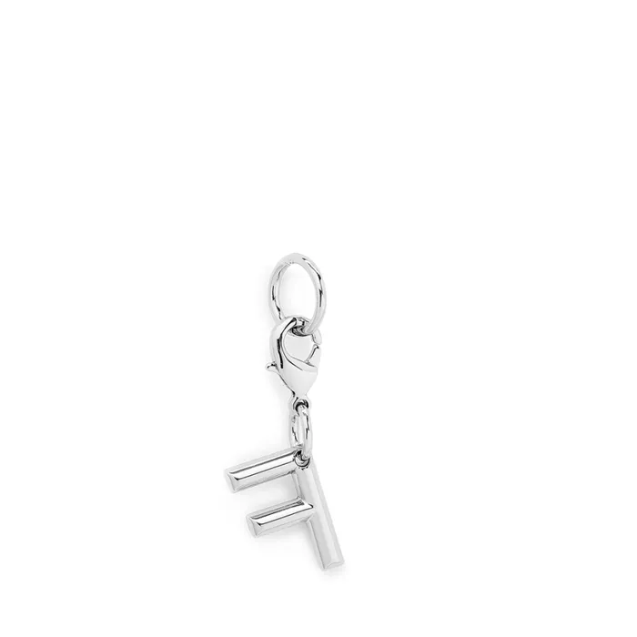 Charm Letter F Silver Color Women Lancel Key Ring