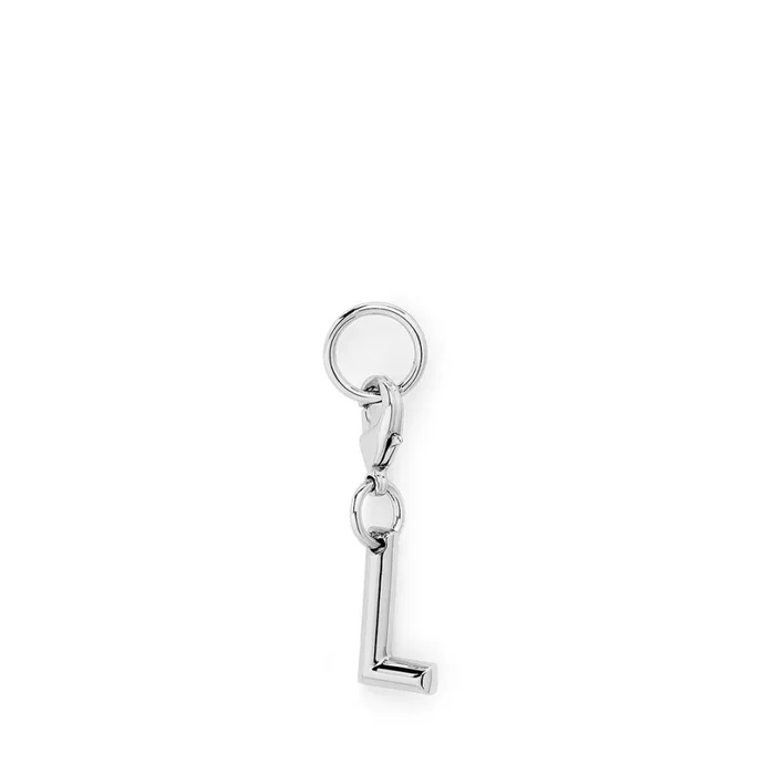 Charm Letter L Silver Color Women Lancel Key Ring
