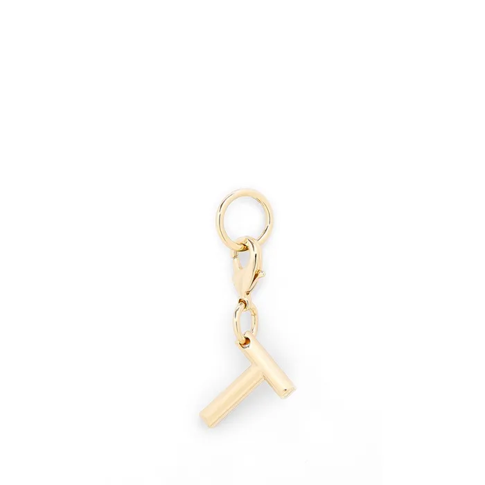 Charm Letter T Gold Color Women Lancel Key Ring