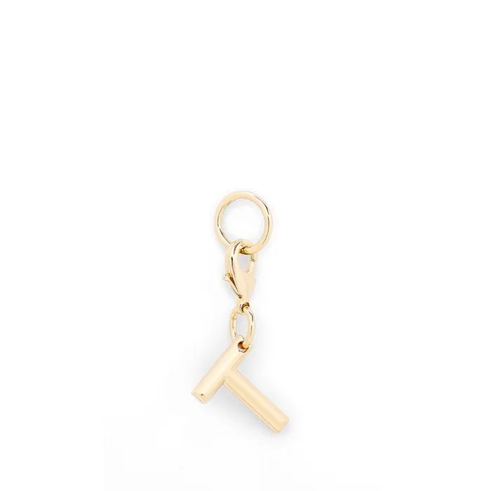 Charm Letter T Gold Color Women Lancel Key Ring