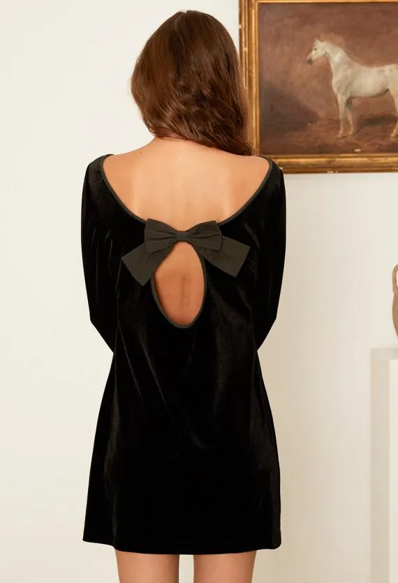 Ciao Lucia Evening Dresses Genevieve Velvet Mini Dress With Bow 8211 Women