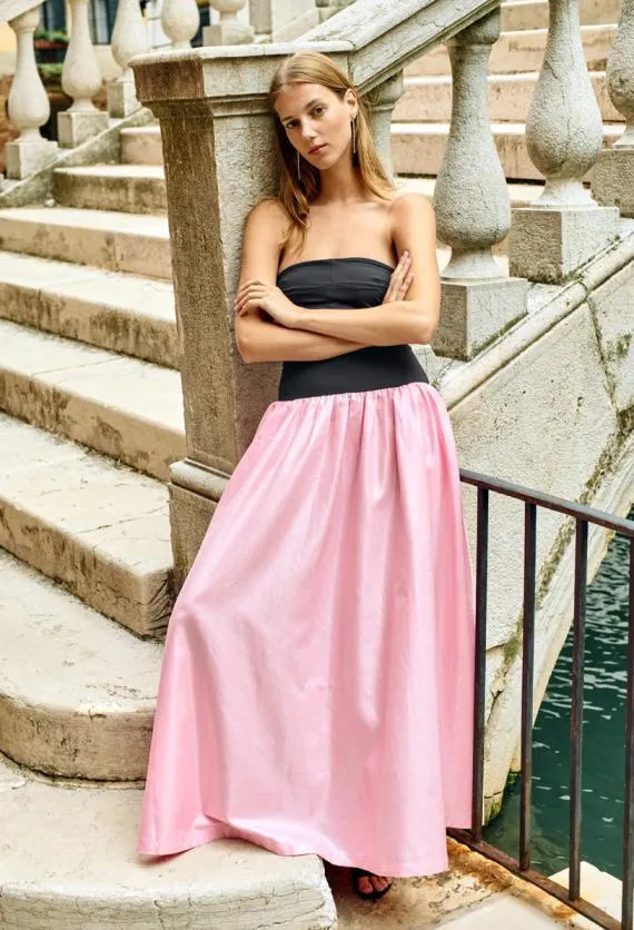 Ciao Lucia Long Dresses Giselle Pink Taffeta Maxi Dress 8211 Women
