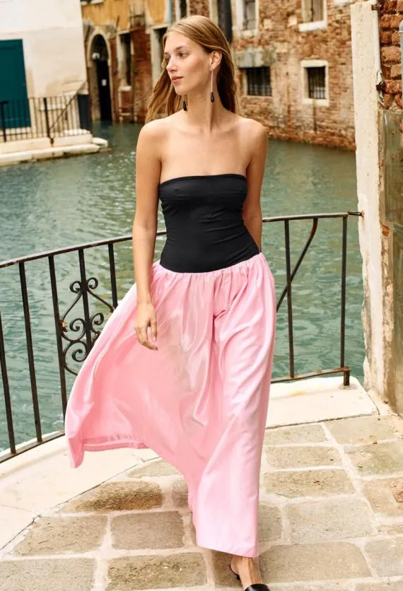 Ciao Lucia Long Dresses Giselle Pink Taffeta Maxi Dress 8211 Women