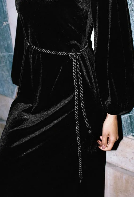 Ciao Lucia Long Dresses Magdalena Dress Black Velvet 8211 Women