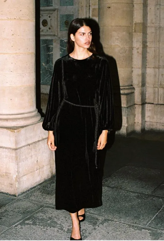 Ciao Lucia Long Dresses Magdalena Dress Black Velvet 8211 Women