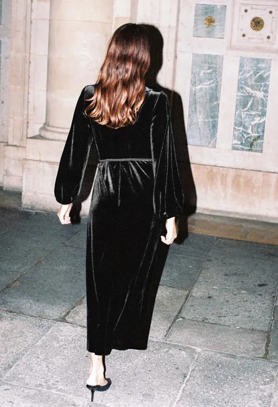 Ciao Lucia Long Dresses Magdalena Dress Black Velvet 8211 Women