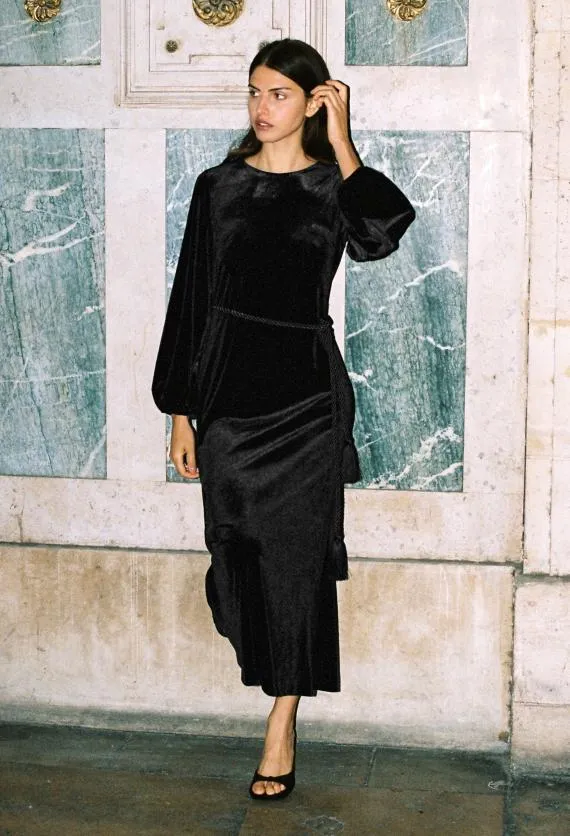Ciao Lucia Long Dresses Magdalena Dress Black Velvet 8211 Women