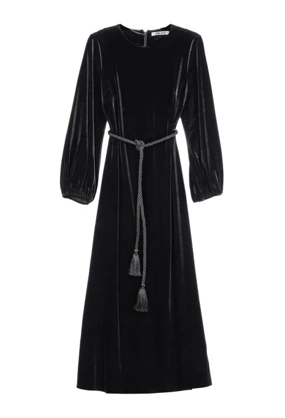 Ciao Lucia Long Dresses Magdalena Dress Black Velvet 8211 Women