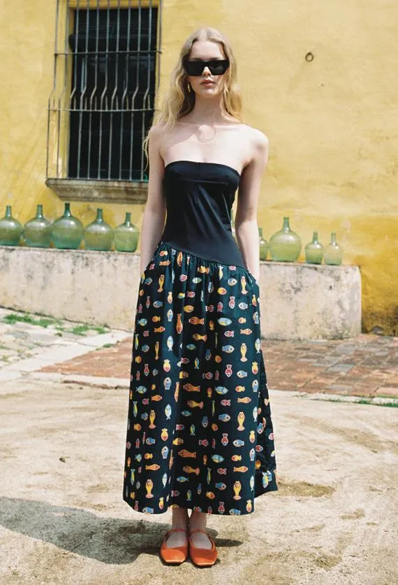 Ciao Lucia Long Dresses Tadeo Dress Pesce 8211 Women