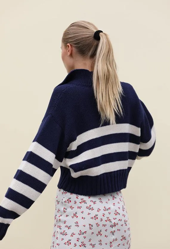 Ciao Lucia Polo Sweaters Venezia Polo NavyIvory 8211 Women