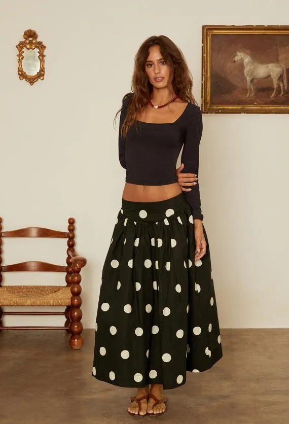 Ciao Lucia Skirts Zoe Polka Dot Full Skirt 8211 Women