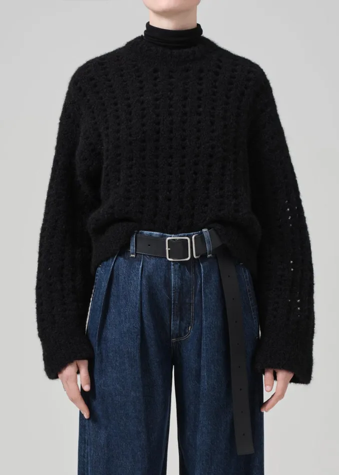 Citizens Of Humanity Ailani Crewneck Sweater In Black Women Tops