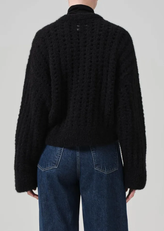 Citizens Of Humanity Ailani Crewneck Sweater In Black Women Tops