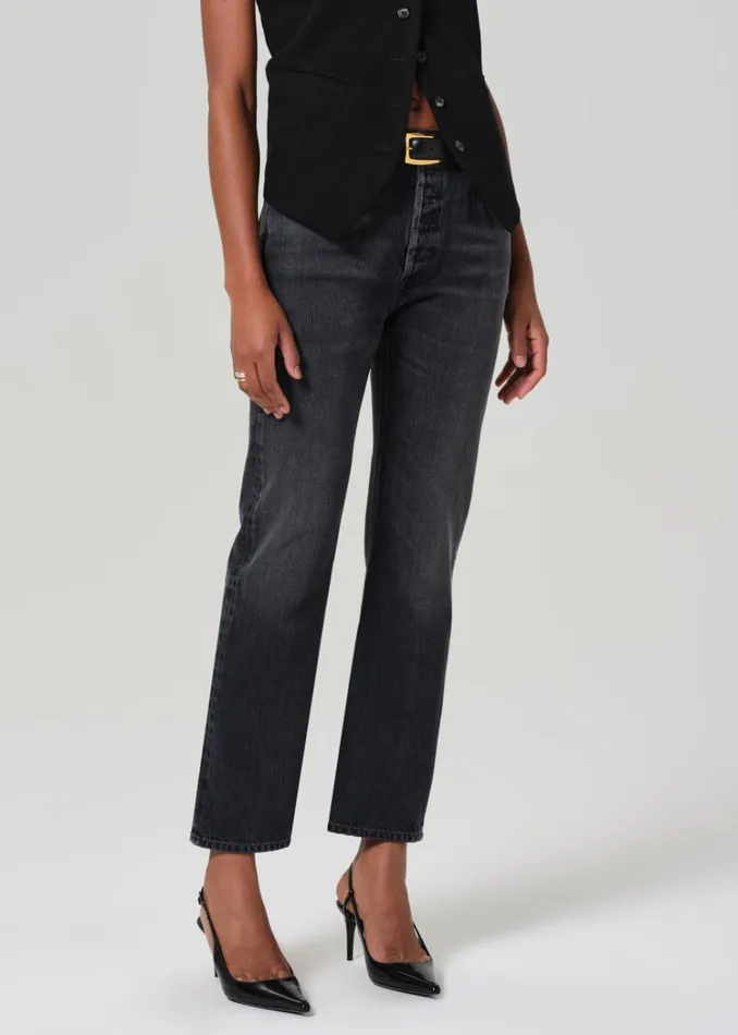 Citizens Of Humanity Blaine High Rise Straight In Vintage Black Women Jeans