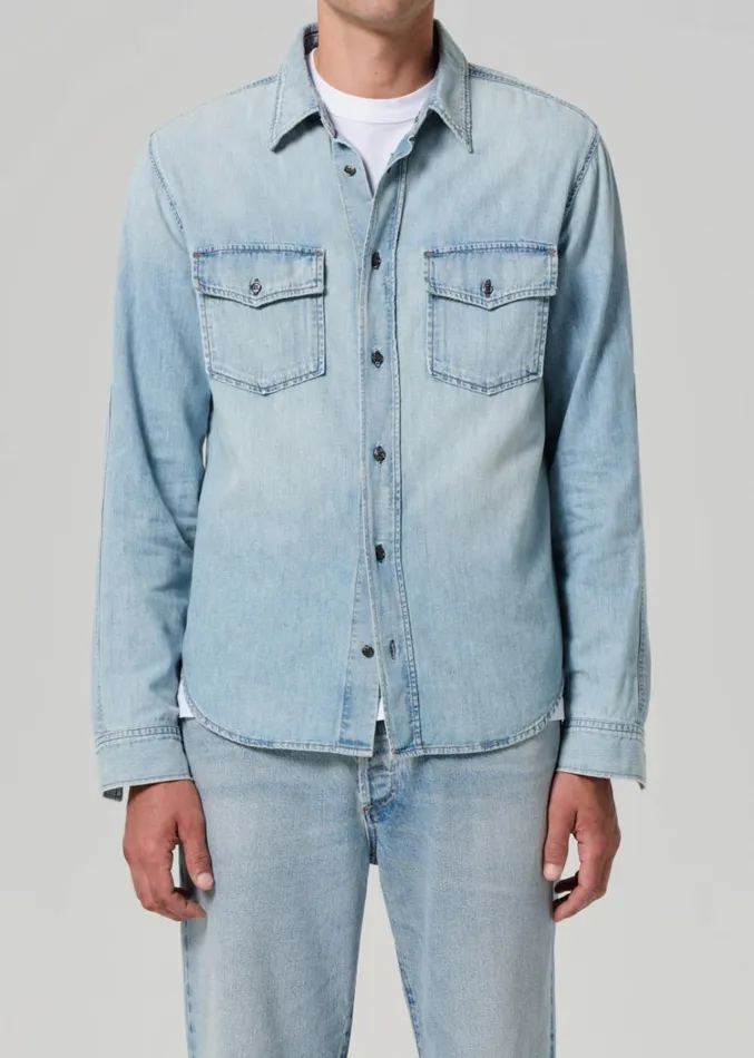 Citizens Of Humanity Cairo Utility Shirt In Tempo Men Shirts