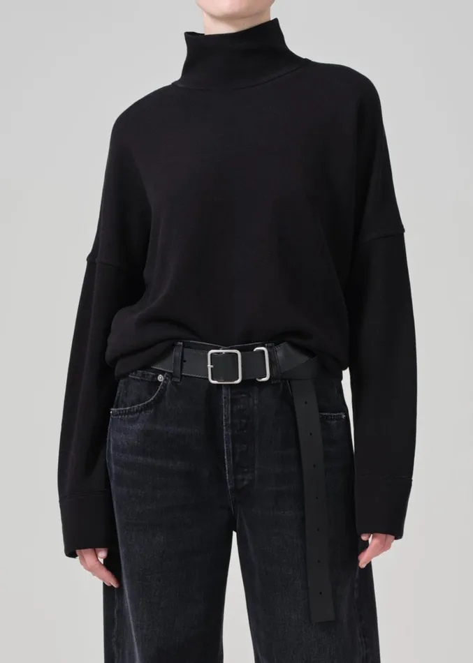 Citizens Of Humanity Cara Turtleneck In Black Women Tops