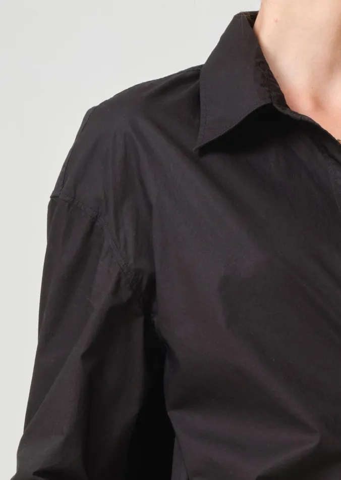 Citizens Of Humanity Cocoon Shirt In Black Women Tops