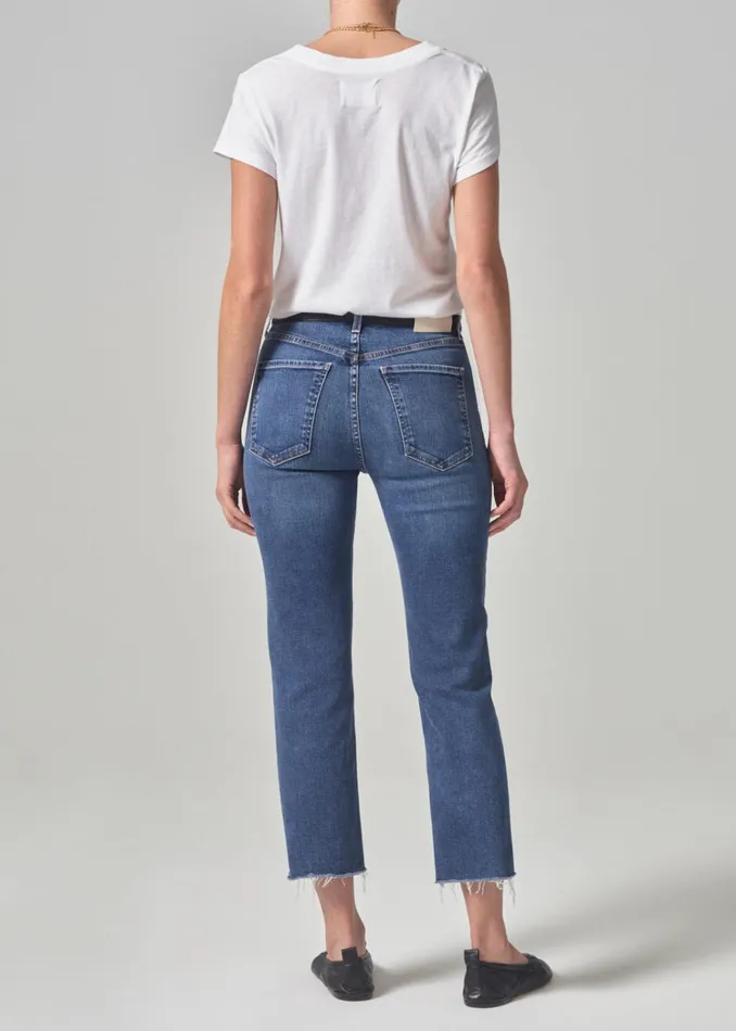 Citizens Of Humanity Daphne Crop High Rise Stovepipe In Keepsake Women Jeans