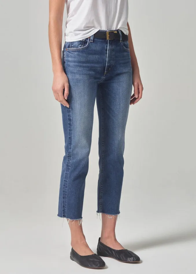 Citizens Of Humanity Daphne Crop High Rise Stovepipe In Keepsake Women Jeans