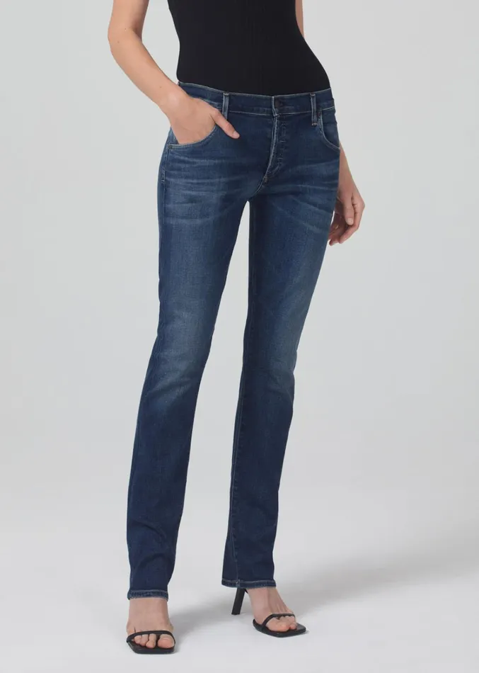 Citizens Of Humanity Emerson Mid Rise Relaxed Long In Blue Ridge Women Jeans