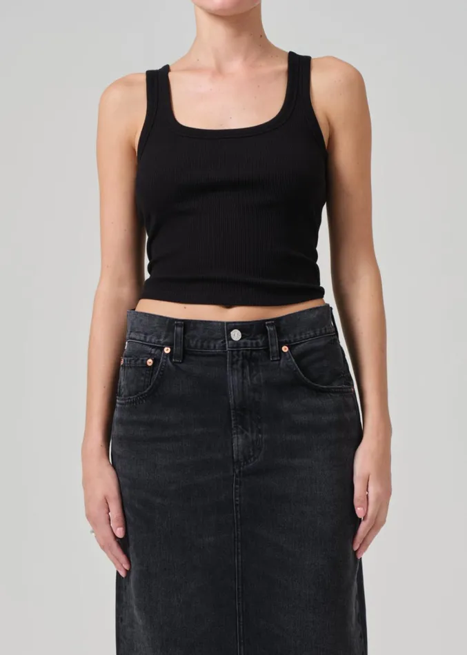 Citizens Of Humanity Faye Tank In Black Women Tops